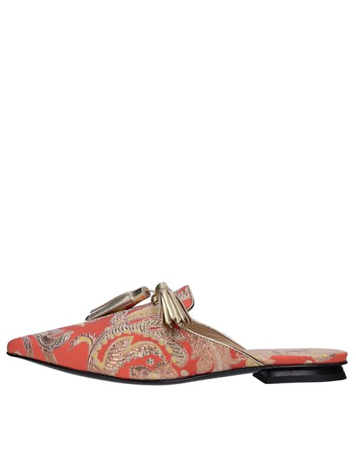 Sabot in pelle e tessuto FABI | FD7583B JACQUARDARANCIO-MULTICOLOR